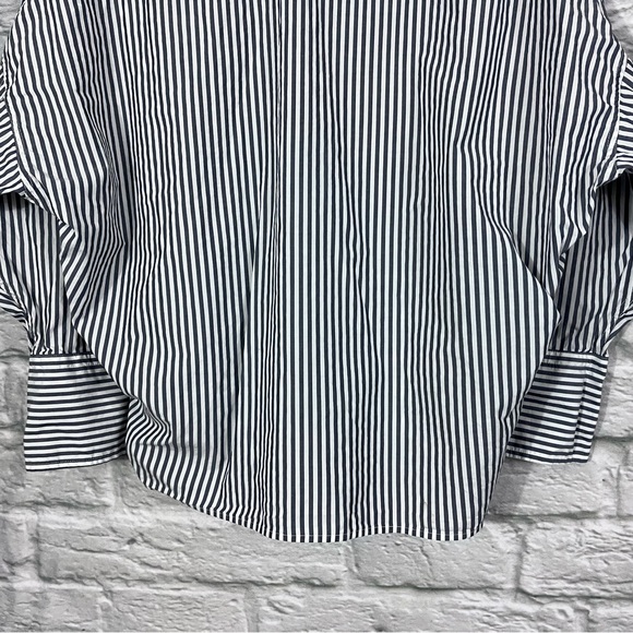 Nili Lotan Sabine Striped Shirt Single Button Blue White Stripe - Size XS - Picture 9 of 16